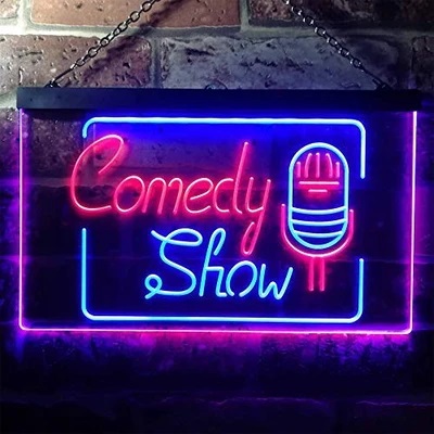 Comedy Show Dual LED Neon Light Sign